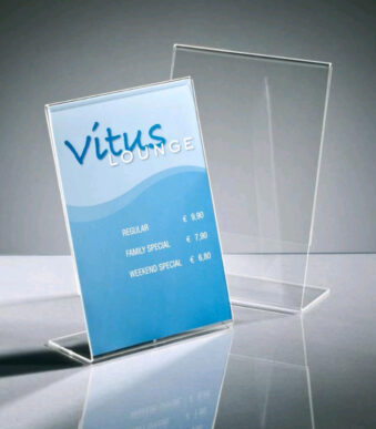 sigel tafelstandaard, acryl, DIN A5, schuin, glashelder