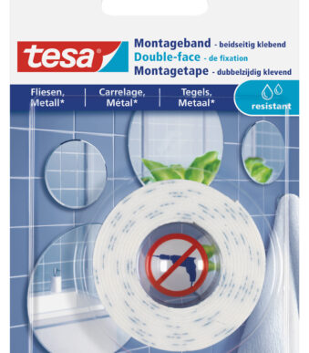 tesa Powerbond montagetape voor wandtegels/metaal, 19 mm x 1,5 m