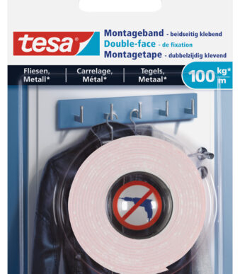 tesa Powerbond montagetape voor wandtegels/metaal, 19 mm x 1,5 m