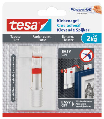 tesa Powerstrips klevende spijkers voor behang of pleisterwerk, 2,0 kg