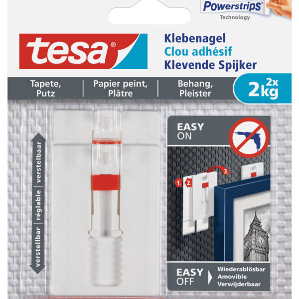 tesa Powerstrips klevende spijkers voor behang of pleisterwerk, 2,0 kg