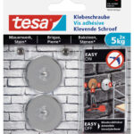 tesa klevende schroef voor baksteen en steen, rond, 5,0 kg