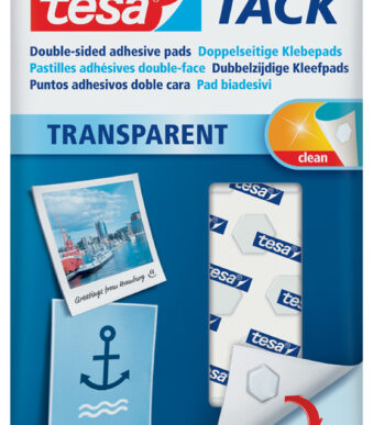 tesa TACK lijmpads, transparant, tweezijdig klevend