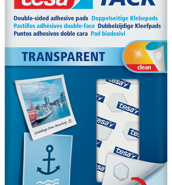 tesa TACK lijmpads, transparant, tweezijdig klevend