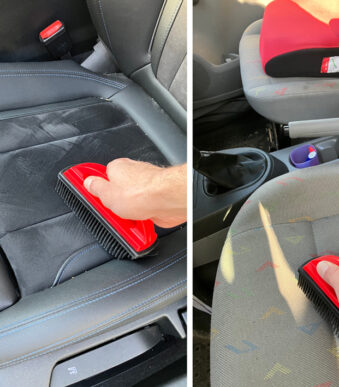 IWH borstel van dierenhaar / rubberborstel, rood