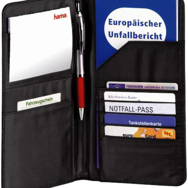hama etui voor autopapieren, nylon, zwart