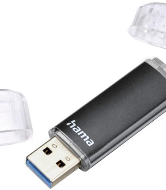 hama USB 3.0 USB-stick 'Laeta Twin', 16 GB, zwart
