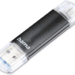 hama USB 3.0 USB-stick 'Laeta Twin', 128 GB, zwart