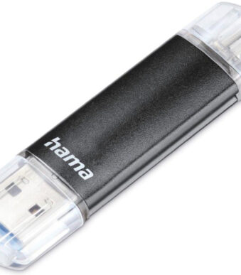 hama USB 3.0 USB-stick 'Laeta Twin', 128 GB, zwart