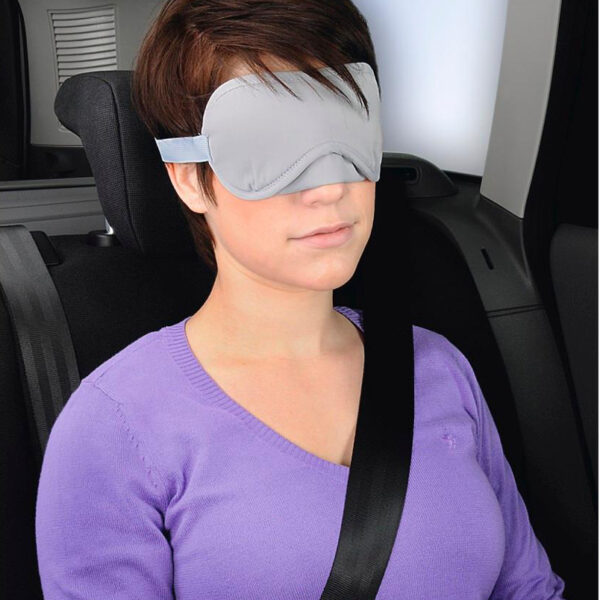 hama gevoerd slaapmasker, incl. oordopjes, grijs