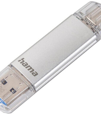 hama USB 3.0 / 3.1 USB-stick 'C-Laeta', 256 GB, zilver