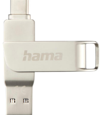 hama USB 3.0 / 3.1 memory stick 'C-Rotate Pro', 32 GB, zilver