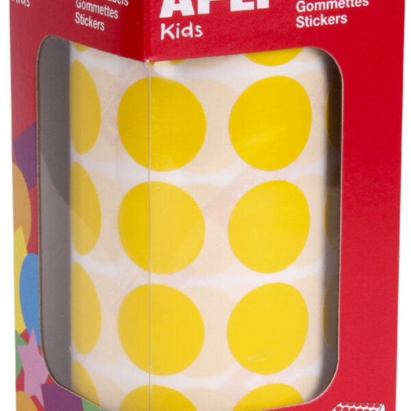 APLI Kids Stickervellen 'Rond', op rol, geel