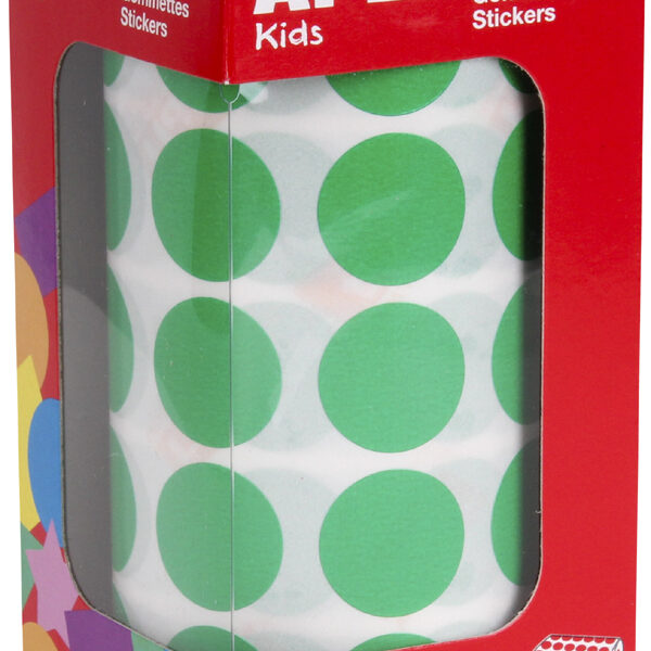 Apli Creatieve Ronde Stickers, op rol, groen