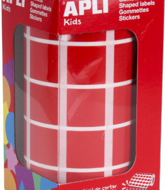 APLI Kinder Stickervellen 'Vierkant', op rol, rood