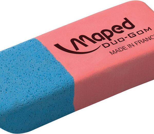 Maped rubber vlakgum Duo-Gom, middel, blauw/rood