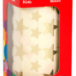 Apli kinderstickers 'Sterren', op rol, goud
