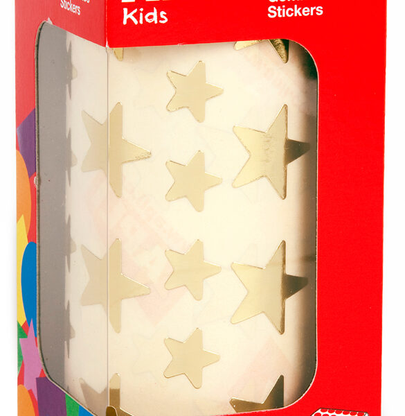 Apli kinderstickers 'Sterren', op rol, goud
