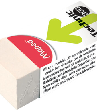 Maped kunststof vlakgum Technic 300, kartonnen beschermhuls