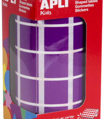 APLI Kids stickers Creative 'Quadraat', op rol, lila