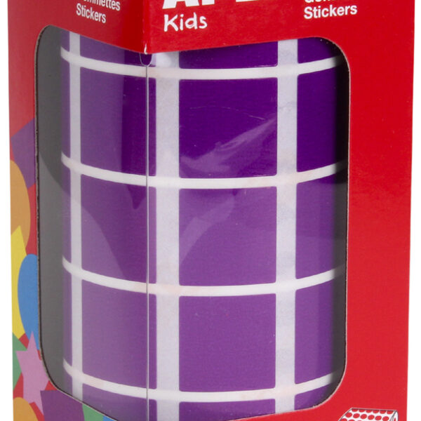APLI Kids stickers Creative 'Quadraat', op rol, lila