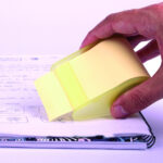 APLI zelfklevende memo's op rol, 10 m x 60 mm, geel