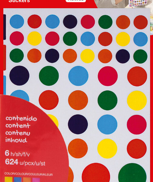 Gekleurde ronde stickervelletjes voor kinderen