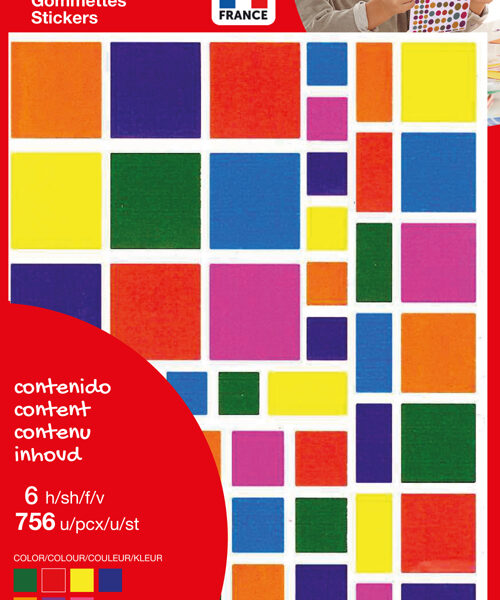 APLI kids stickers 'Quadraat', kleinverpakking