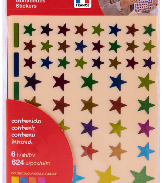 APLI kids stickers 'Sterren', metallickleuren, kleuren assorti