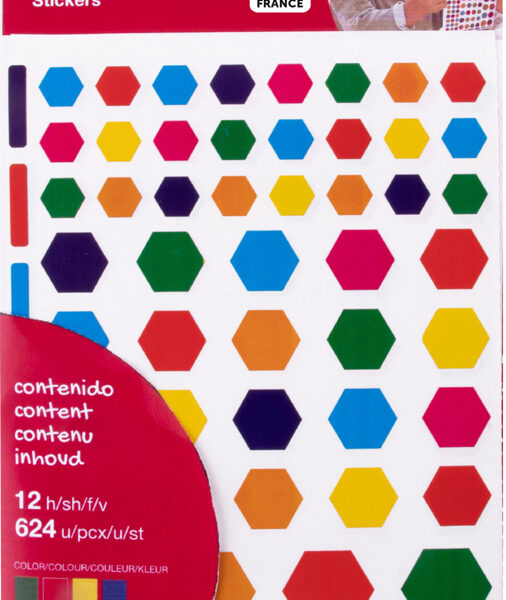 APLI kids stickers 'Hexagon', kleinverpakking