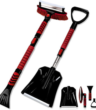 IWH telescopische ijskrabber met sneeuwschuif, 860 - 1.070 mm