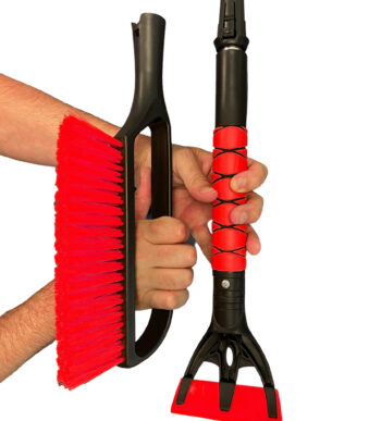 IWH telescopische ijskrabber met sneeuwbezem, 720 - 890 mm