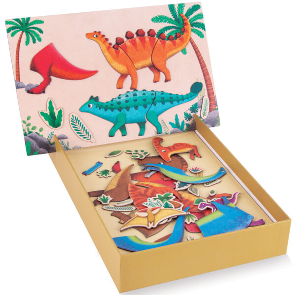 Kids magneetspel dinosaurussen, 52 magneten