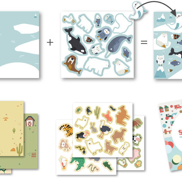 Plaketiket 'Dieren en hun leefgebieden' voor kinderen