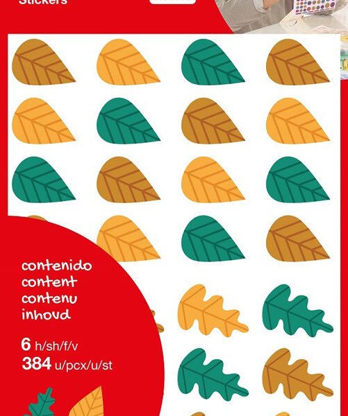 APLI kids stickers 'Bladeren', kleinverpakking