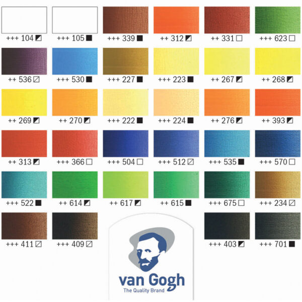 ROYAL TALENS Van Gogh set olieverf in houten koffer Superior