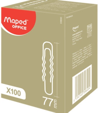 Maped paperclips, vernikkeld, 77 mm, gegolfd