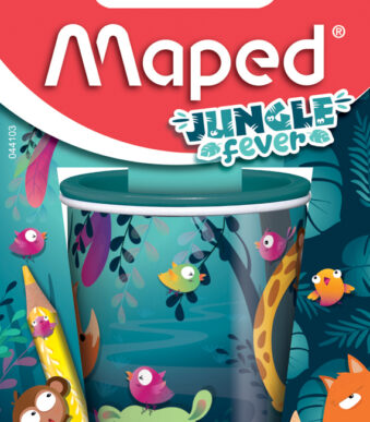 Maped dubbele puntenslijper JUNGLE fever, van metaal, blister