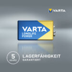 VARTA Alkaline batterij Longlife Power, E-Block (9V/6LR61)