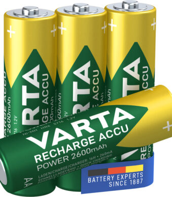 VARTA NiMH oplaadbare batterij, Mignon (AA), 2.600 mAh