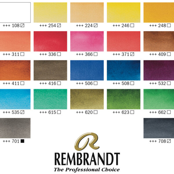 ROYAL TALENS REMBRANDT set aquarelverf, napjes