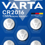 VARTA Lithium knoopcelbatterij/knoopbatterij 'Electronics', CR2016, 5 stuks