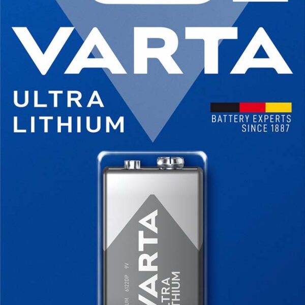 VARTA Lithium batterij Ultra Lithium, E-blok (9V)