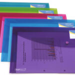 Kleurige documentmappen, A4+, kunststof