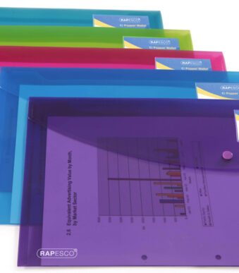 Kleurige documentmappen, A4+, kunststof