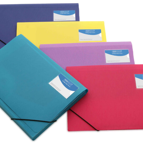 RAPESCO hoekspanmap, DIN A4+, PP, kleuren assorti