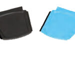 IJskrabber trapezevorm met rubberrand, gemengde kleuren.