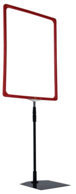 METO posterstandaard, DIN A3, rood, incl. frame
