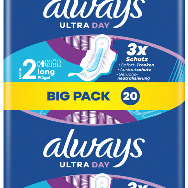 always Ultra damesverband Long met vleugels, BigPack