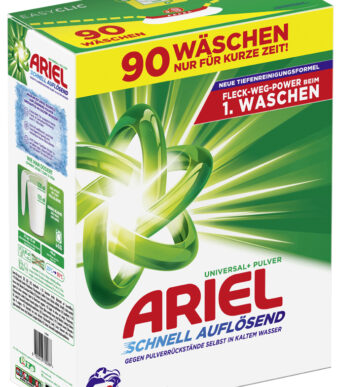 ARIEL waspoeder Universal+, 4,95 kg - 90 wasbeurten